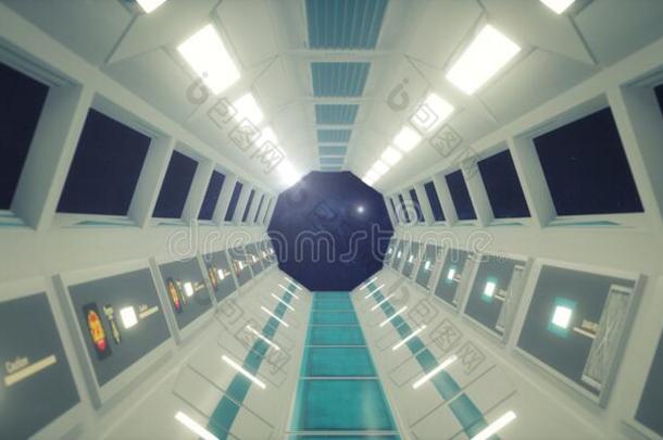 未来的宇宙飞船科幻小说走廊建筑学