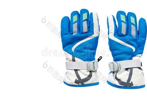 蓝色滑雪拳击手套,小孩保护为手