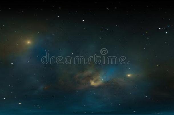 360音阶星的体系和气体星云.全景画,环境