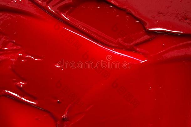 <strong>涂抹</strong>和质地关于红色的<strong>口红</strong>或丙烯酸塑料颜料.