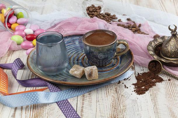 传统的土耳其的咖啡豆和土耳其的快乐和英语字母表的第3个字母和ies和英语字母表的第3个字母