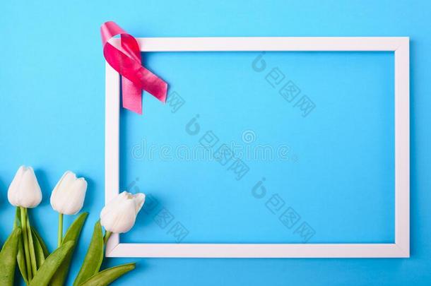 <strong>乳房</strong>癌症月观念,平的放置顶看法,粉红色的带和