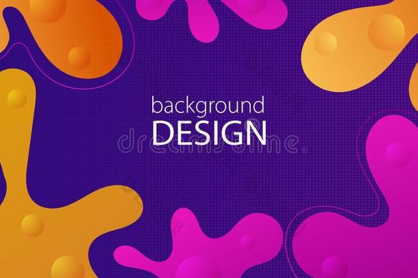 紫色的液体背景设计.液体变形虫情况作品