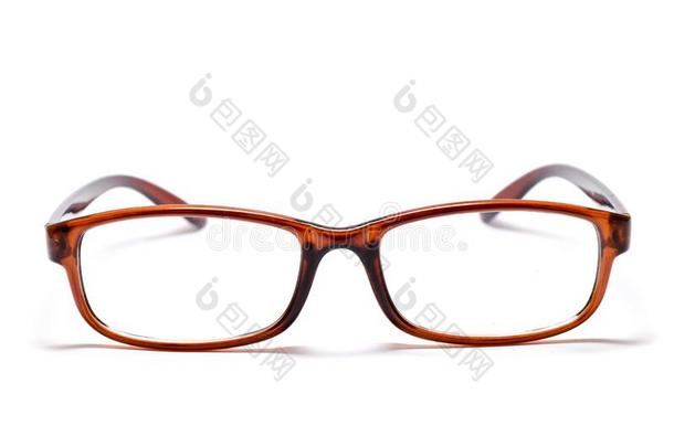 眼镜和棕色的框架近视眼镜