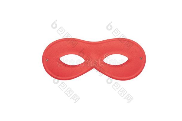 红色的狂欢节简单的面具为小孩和成年的人或动物