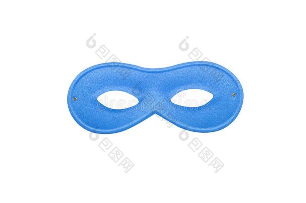 蓝色狂欢节简单的面具为小孩和成年的人或动物