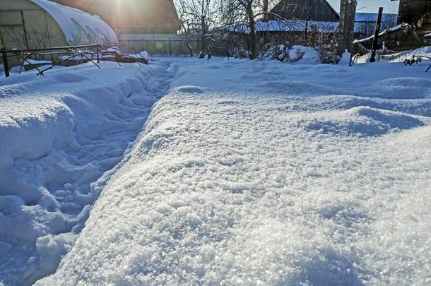 冬风景采用<strong>乡下</strong>的地区和新鲜的雪