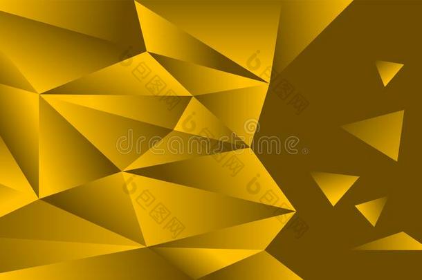 多边形三角形采用黄色的矢量梯度背景
