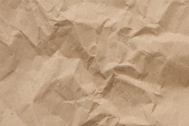 碎片关于摺皱的空白的纸关于棕色的包装材料<strong>牛皮纸</strong>纸