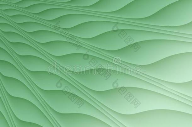 苍白的绿色的流动的曲线和台词抽象的壁纸后座