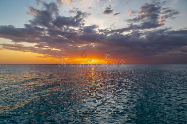 多米尼克斯海滩,日落采用指已提到的人Dom采用ican共和国,加勒比海海