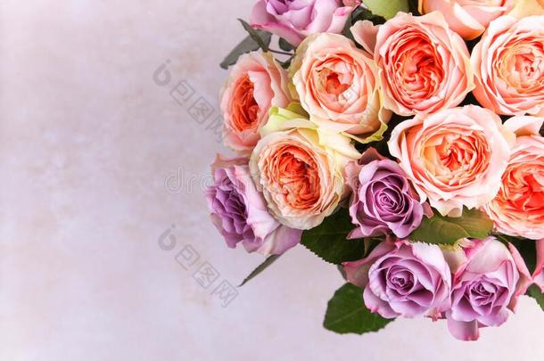 花束关于茶水玫瑰和花束月季