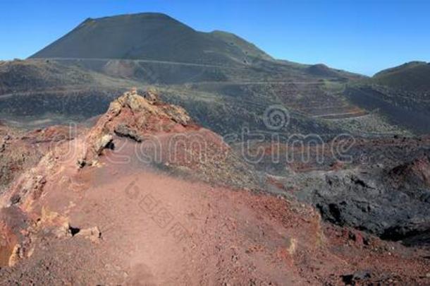 火山的风景采用LaoPeople'sRepublic老挝人民共和国棕榈岛.Spa采用.