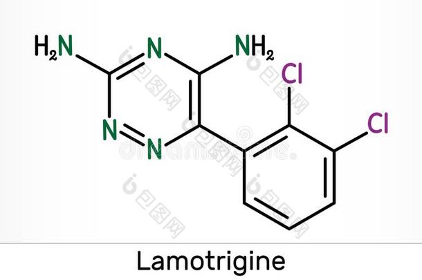 拉莫三嗪分子.它是（be的三单形式用过的采用指已提到的人治疗关于癫痫一