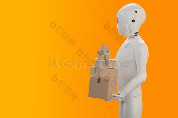 <strong>包袱</strong>包装有人的特点的机器人人造的智力3英语字母表中的第四个字母-illust