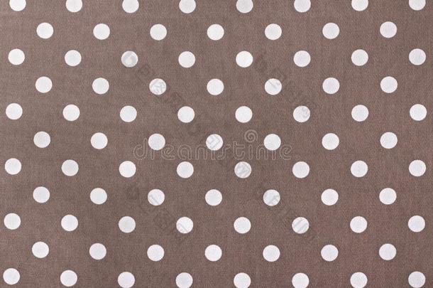 灰色棕色的波尔卡舞白色的点织物,纺织品背景