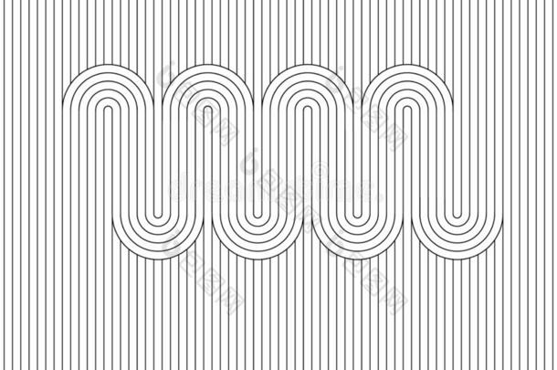 几何学的线条模式背景和波