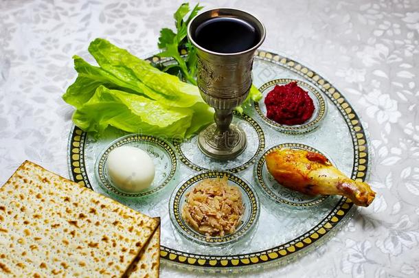 传统的逾越节碗,逾越节逾越节<strong>家宴</strong>盘子采用以色列.影像