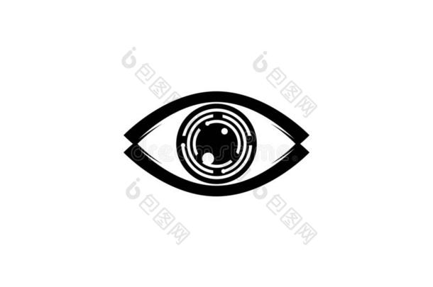 眼睛视觉的标识矢量说明