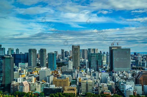 东京城镇的风景看见从指已提到的人东京塔天文台