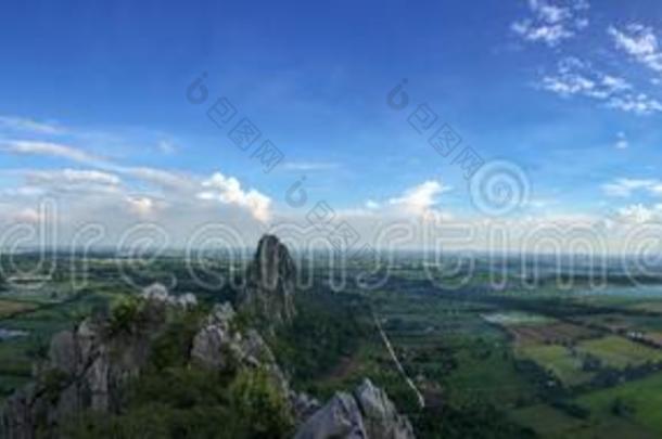 山也不-山卡尤,石灰岩山,美丽的观点,