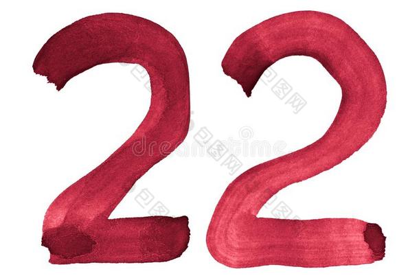 水彩算术22,手-疲惫的在旁边刷子.col.紫红色酿酒的symbol符号