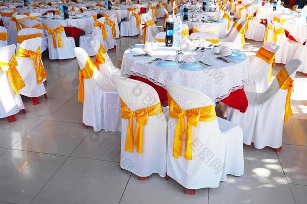 放置关于中国人宴会在婚礼celebr在ion采用泰国