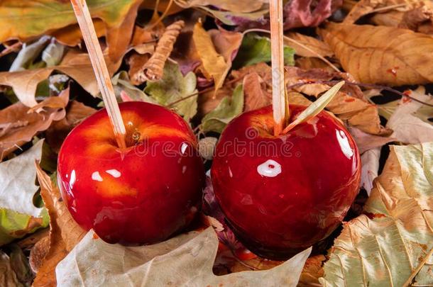 对关于美味的爱<strong>苹果</strong>:<strong>苹果大</strong>量的和<strong>红色</strong>的焦糖,
