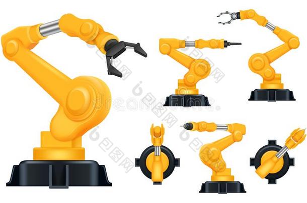 工业的手.工厂自动地机器人为制造业