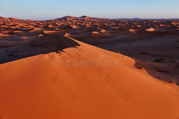 无尽的沙漠关于指已提到的人撒哈拉沙漠沙漠,指已提到的人热的极热的太阳发光