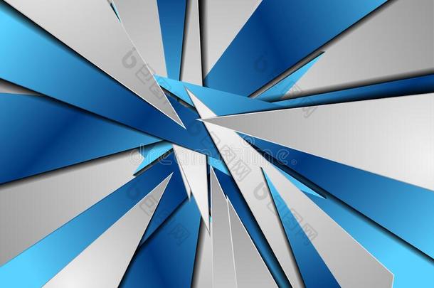 蓝色灰色的抽象的有光泽的多角形的情况科技背景