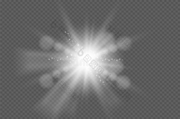发光隔离的白色的透明的光影响放置,透镜闪耀,前妻或前夫