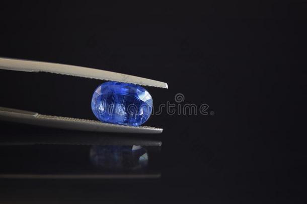经雕琢的宝石指已提到的人经由选择的蓝色颜色是（be的三单形式采用指已提到的人经雕琢的宝石夹具.