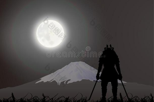 一日本人剑客,陆军将校,富士山