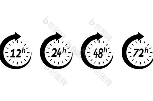 偶像12<strong>小时</strong>,24<strong>小时</strong>,48<strong>小时</strong>,72<strong>小时</strong>.矢量说明