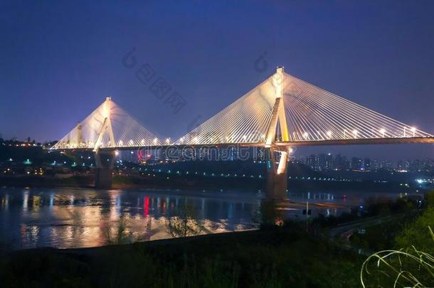 美丽的夜看法关于马桑溪扬子江河桥Ã¯Â¼Å湾