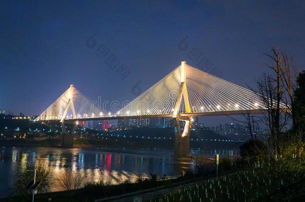 美丽的夜看法关于马桑溪扬子江河桥重庆,