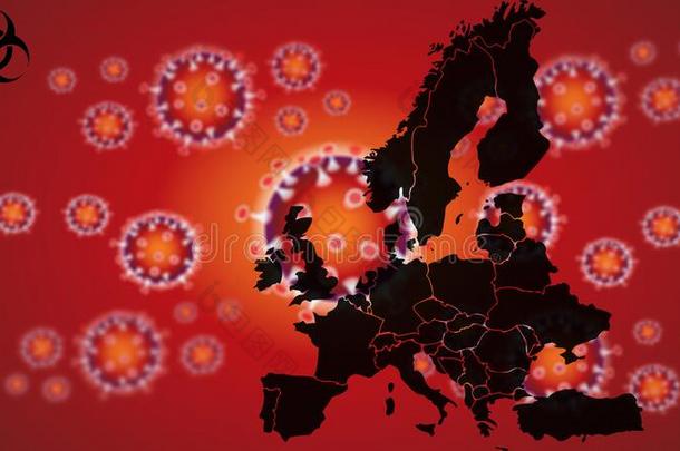 欧洲的国家日冕形病毒一级防范禁闭检疫期观念.
