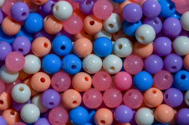 宏指令摄影关于det.一些富有色彩的小珠子关于球形的形状