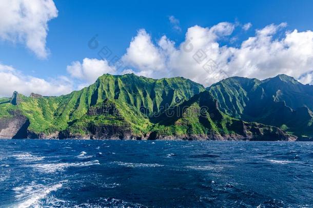 令人惊异的看法关于美丽的纳帕利海岸采用考艾岛美国夏威夷州美利坚合众国