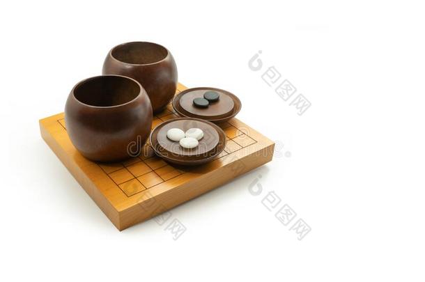 <strong>围棋</strong>宽阔的游戏,巴杜克,离去-比赛和黑的和白色的石头-英语字母表的第3个字母