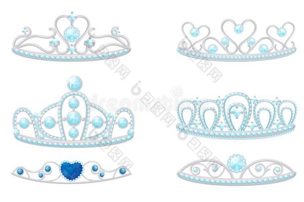 发光的公主王冠或皇冠和宝贵的石头Vect或Sweden瑞典