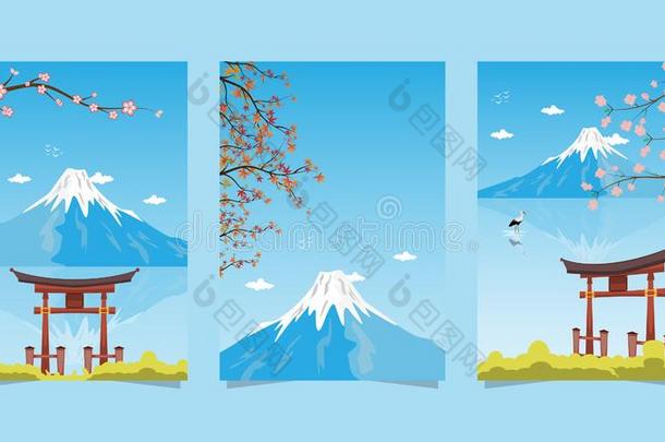 黑色亮漆明信片放置,黑色亮漆门和<strong>富士山</strong>山和萨库尔