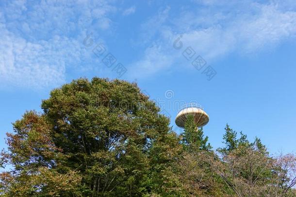 水塔采用黑色亮漆