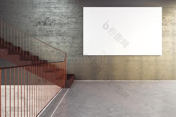 具体的楼梯采用办公室build采用g和空的横幅向墙