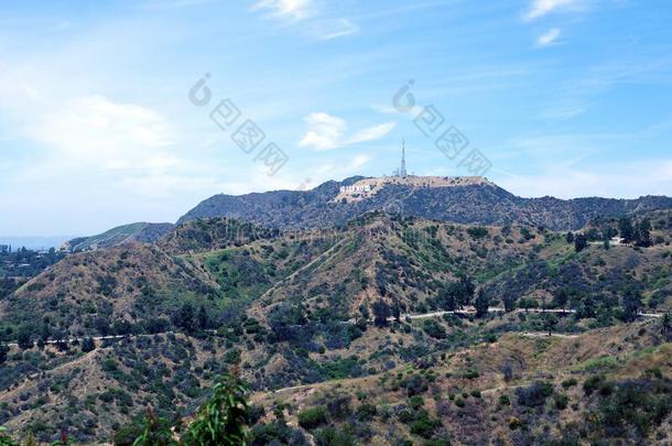 好莱坞符号向好莱坞小山,美国加州