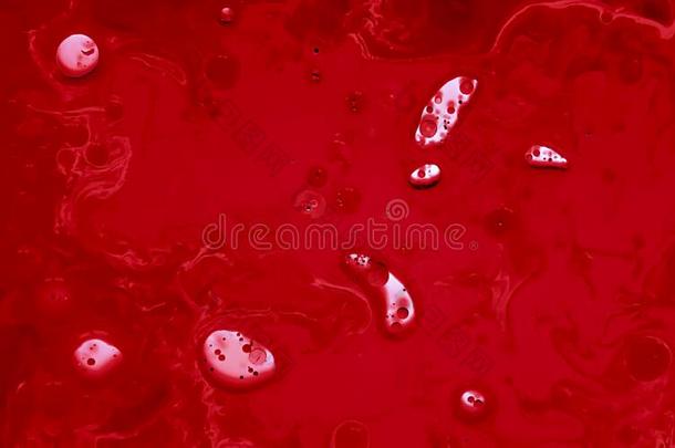红色的水彩墨水采用水和油.Amaz采用g未来的后台