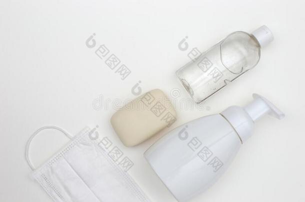 瓶子关于抗菌的肥皂和瓶子抗菌的凝胶为int.哈
