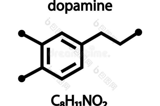 指已提到的人化学的公式关于多巴胺.矢量.
