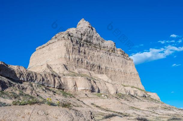 多岩石的风景风景关于斯科茨吓唬国家的纪念碑,内布拉